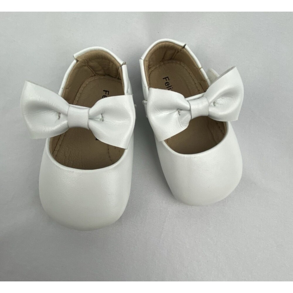 Felix & Flora Mary Jane‎ Shoes Baby Girls Size 12 Adjustable Strap Bow MINT!